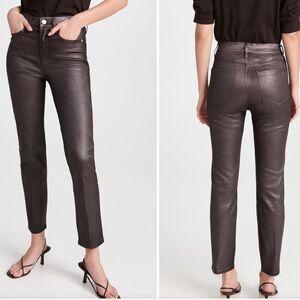 Frame Women's Jeans Le Sylvie Slender Straight High Rise in Mahogany Size 24